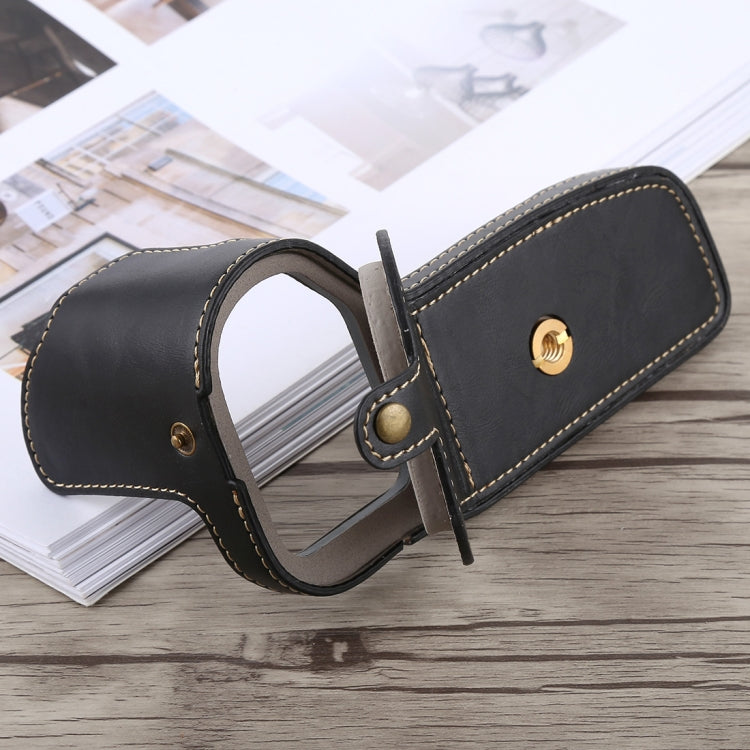 1/4 inch Thread PU Leather Camera Half Case Base for Canon EOS 6D / 6D Mark II (Black) by bashfashion