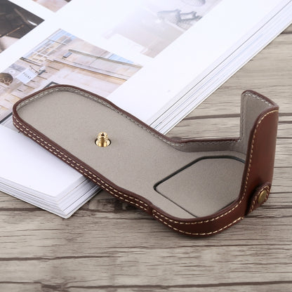 1/4 inch Thread PU Leather Camera Half Case Base for Canon EOS 6D / 6D Mark II (Coffee) by bashfashion