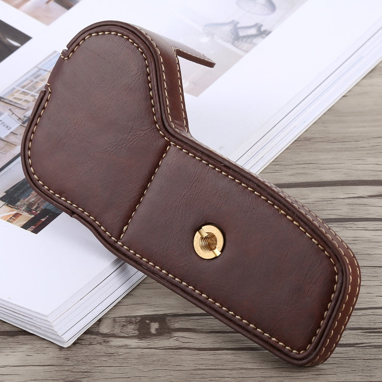 1/4 inch Thread PU Leather Camera Half Case Base for Canon EOS 6D / 6D Mark II (Coffee) by bashfashion