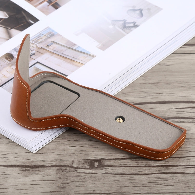 1/4 inch Thread PU Leather Camera Half Case Base for Canon EOS 6D / 6D Mark II (Brown) by bashfashion
