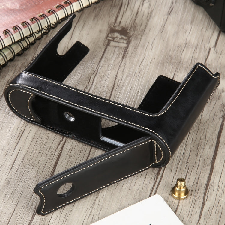 1/4 inch Thread PU Leather Camera Half Case Base for Leica Q (Typ 116)(Black) by bashfashion