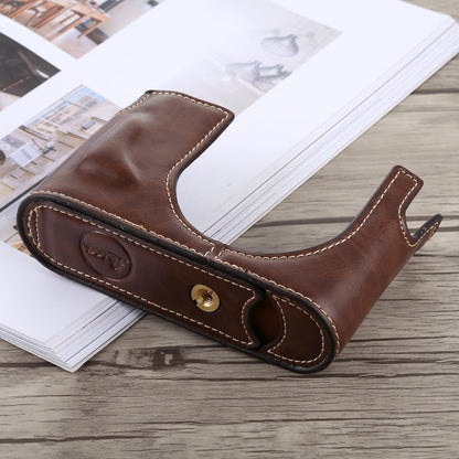 1/4 inch Thread PU Leather Camera Half Case Base for Leica Q (Typ 116)(Coffee) by bashfashion