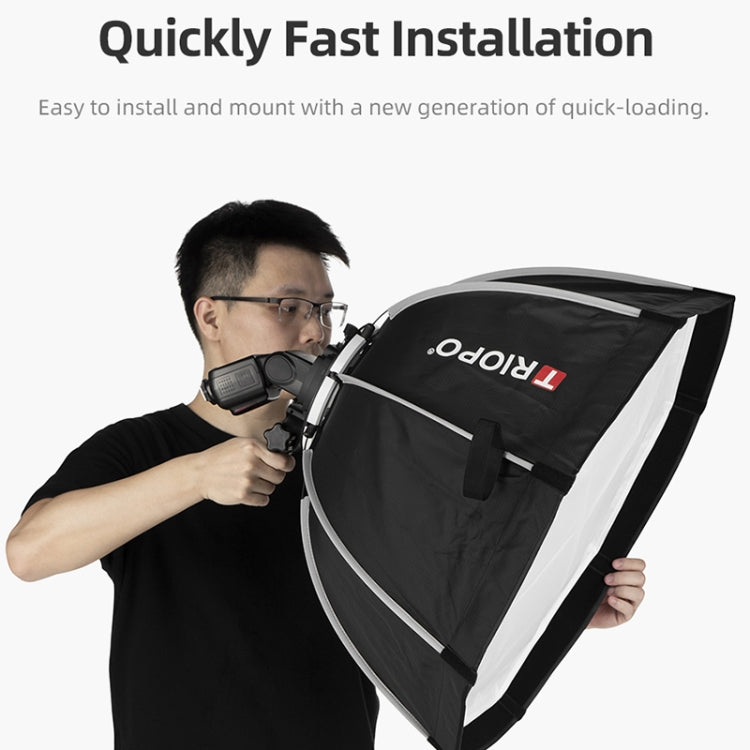 TRIOPO KS55 55cm Speedlite Flash Octagon Parabolic Softbox Diffuser with Bracket Mount Handle by TRIOPO