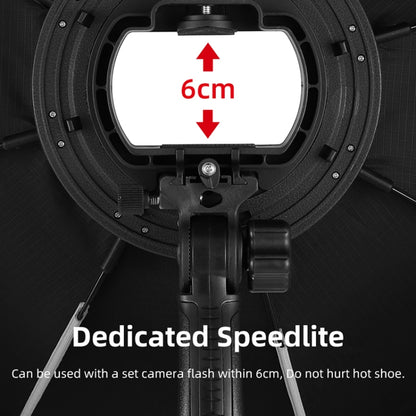 TRIOPO KS65 65cm Speedlite Flash Octagon Parabolic Softbox Diffuser with Bracket Mount Handle for Speedlite by TRIOPO