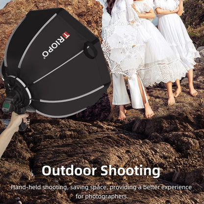 TRIOPO KS65 65cm Speedlite Flash Octagon Parabolic Softbox Diffuser with Bracket Mount Handle for Speedlite by TRIOPO