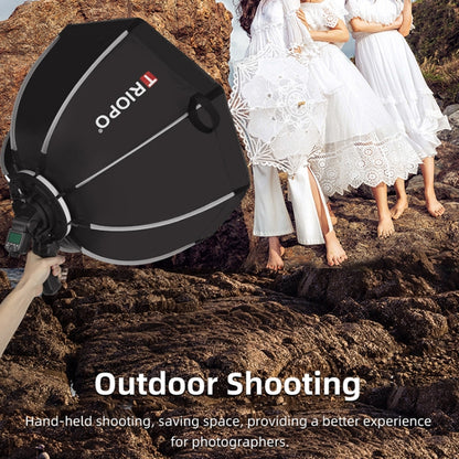 TRIOPO KS90 90cm Dome Speedlite Flash Octagon Parabolic Softbox Diffuser with Bracket Mount Handle for Speedlite by TRIOPO