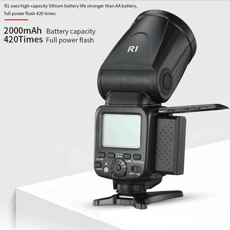 TRIOPO R1 76WS High-Speed 1/8000s TTL Flash Speedlite for Canon / Nikon DSLR Cameras by TRIOPO