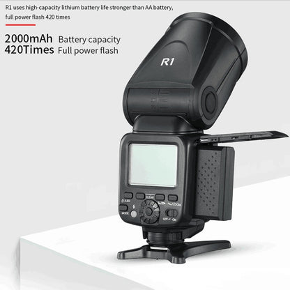 TRIOPO R1 76WS High-Speed 1/8000s TTL Flash Speedlite for Canon / Nikon DSLR Cameras by TRIOPO