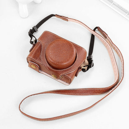 For Sony ZV-1F / ZV1M2 Full Body Camera PU Leather Case Bag with Strap (Coffee) by bashfashion