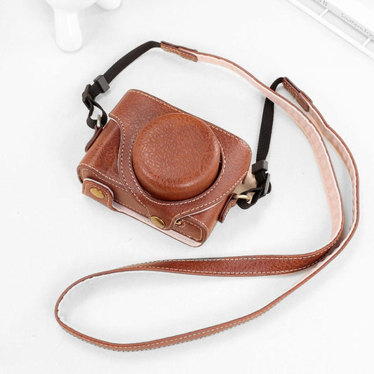 For Sony ZV-1F / ZV1M2 Full Body Camera PU Leather Case Bag with Strap (Coffee) by bashfashion
