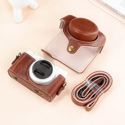 For Sony ZV-1F / ZV1M2 Full Body Camera PU Leather Case Bag with Strap (Coffee) by bashfashion
