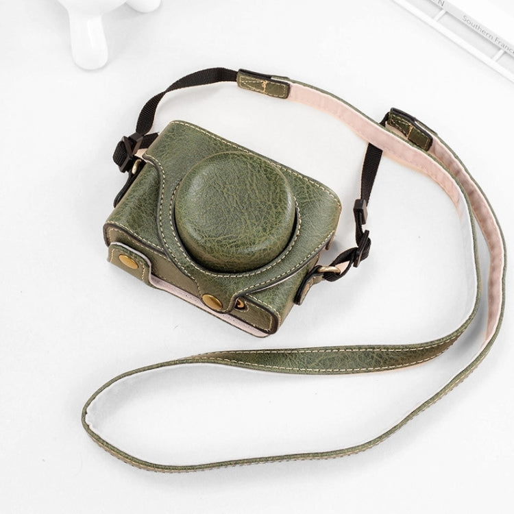 For Sony ZV-1F / ZV1M2 Full Body Camera PU Leather Case Bag with Strap (Green) by bashfashion