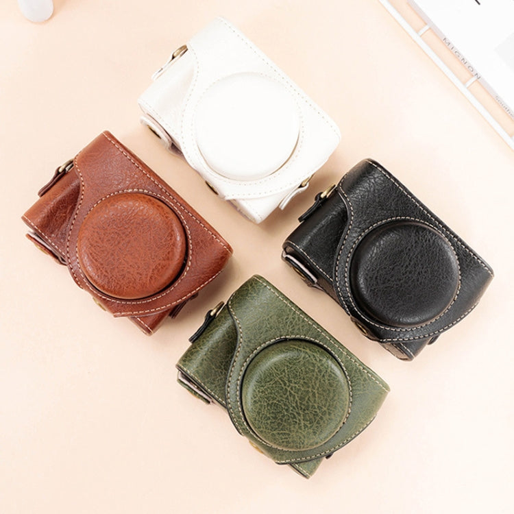 For Sony ZV-1F / ZV1M2 Full Body Camera PU Leather Case Bag with Strap (Coffee) by bashfashion