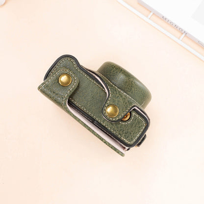 For Sony ZV-1F / ZV1M2 Full Body Camera PU Leather Case Bag with Strap (Green) by bashfashion