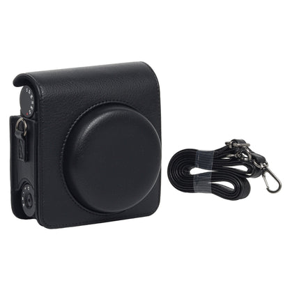 For Fujifilm Instax mini 99 Full Body Camera PU Leather Case Bag with Strap (Black) by bashfashion