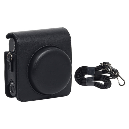 For Fujifilm Instax mini 99 Full Body Camera PU Leather Case Bag with Strap (Black) by bashfashion