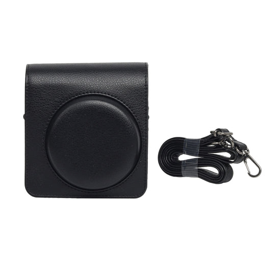 For Fujifilm Instax mini 99 Full Body Camera PU Leather Case Bag with Strap (Black) by bashfashion