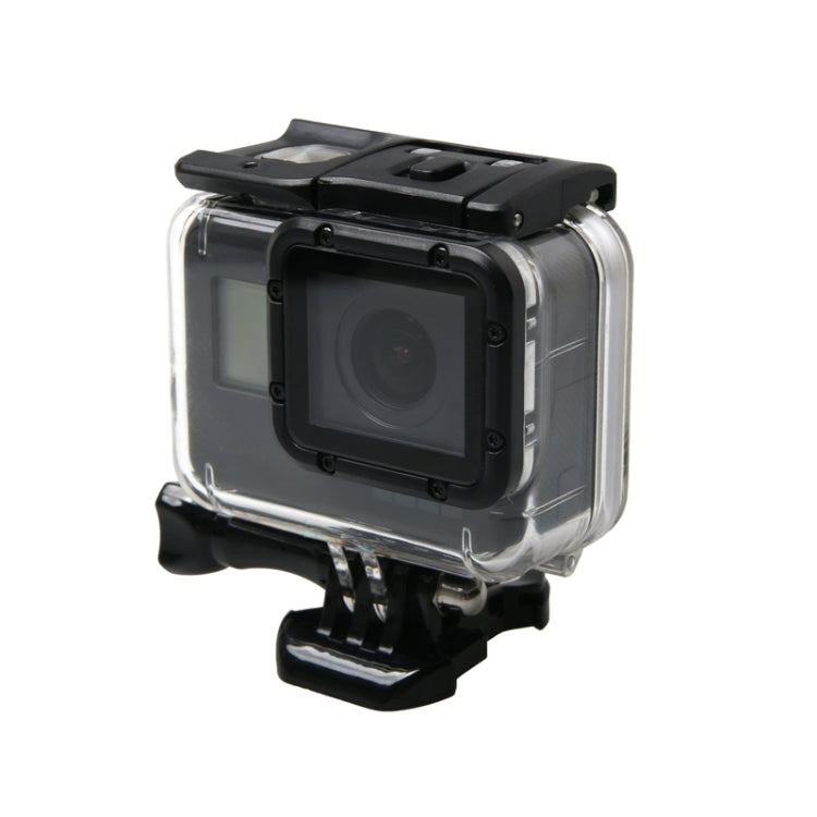 For GoPro HERO6 /5 Waterproof Housing Protective Case + Hollow Back Cover with Buckle Basic Mount & Screw by bashfashion