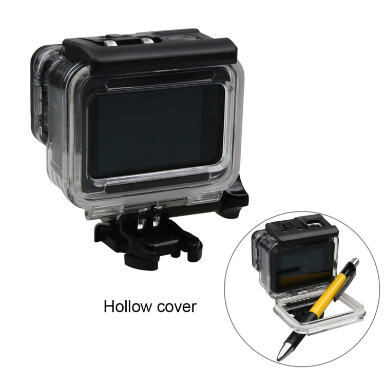For GoPro HERO6 /5 Waterproof Housing Protective Case + Hollow Back Cover with Buckle Basic Mount & Screw by bashfashion