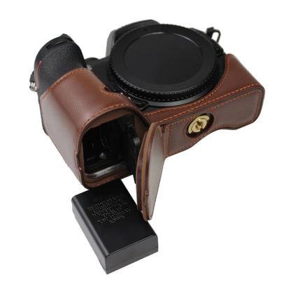 1/4 inch Thread PU Leather Camera Half Case Base for Nikon Z50(Brown) by bashfashion