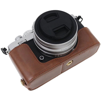 1/4 inch Thread PU Leather Camera Half Case Base for Nikon Z fc (Brown) by bashfashion