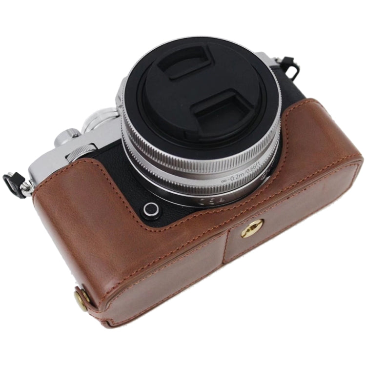 1/4 inch Thread PU Leather Camera Half Case Base for Nikon Z fc (Black) by bashfashion