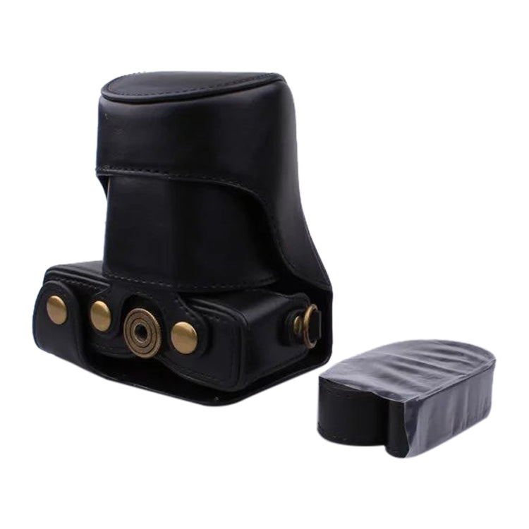 Full Body Camera PU Leather Case Bag with Strap for Canon EOS M200 (15-55mm Lens) (Coffee) by bashfashion