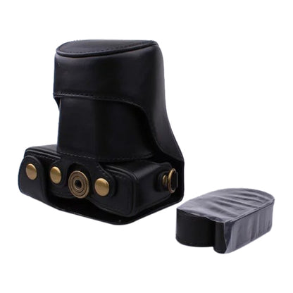 Full Body Camera PU Leather Case Bag with Strap for Canon EOS M200 (15-55mm Lens) (Brown) by bashfashion