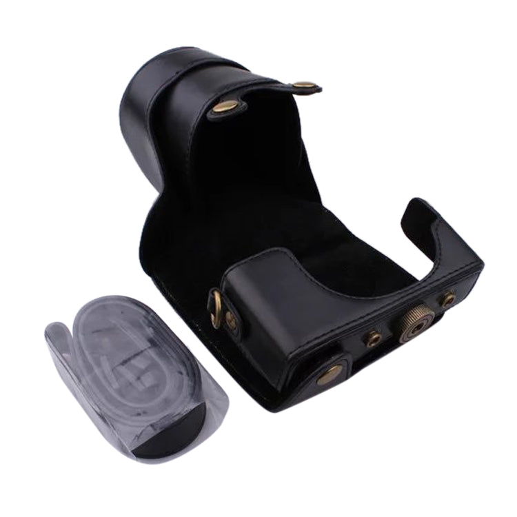 Full Body Camera PU Leather Case Bag with Strap for Canon EOS M200 (15-55mm Lens) (Brown) by bashfashion