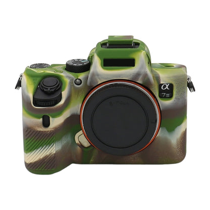 For Sony A7 III / ILCE-7M3 / A7R III Soft Silicone Protective Case(Camouflage) by bashfashion