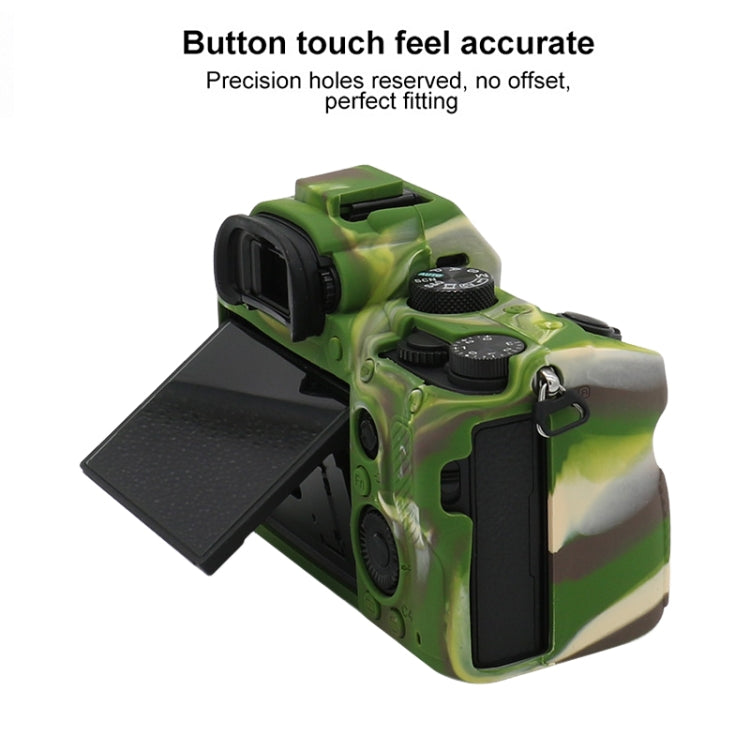For Sony A7 III / ILCE-7M3 / A7R III Soft Silicone Protective Case(Camouflage) by bashfashion