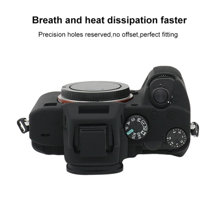 For Sony A7 III / ILCE-7M3 / A7R III Soft Silicone Protective Case(Black) by bashfashion