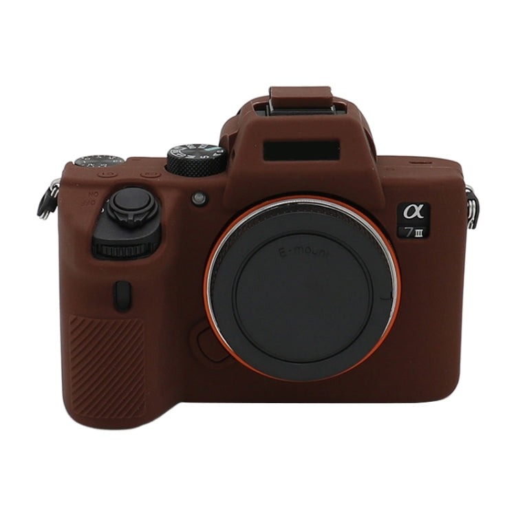 For Sony A7 III / ILCE-7M3 / A7R III Soft Silicone Protective Case(Coffee) by bashfashion