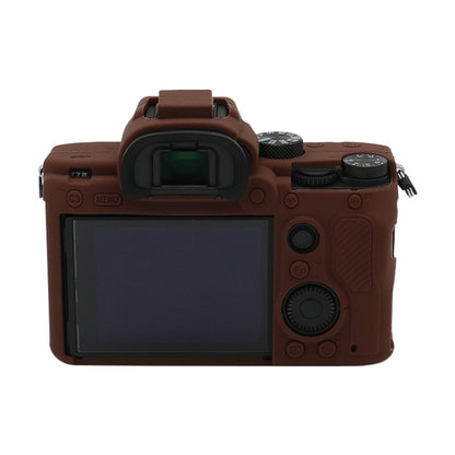 For Sony A7 III / ILCE-7M3 / A7R III Soft Silicone Protective Case(Coffee) by bashfashion