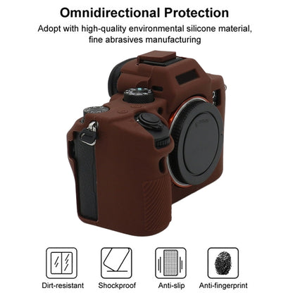 For Sony A7 III / ILCE-7M3 / A7R III Soft Silicone Protective Case(Coffee) by bashfashion