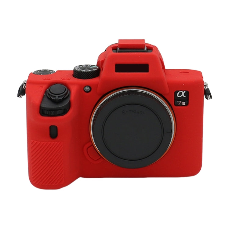 For Sony A7 III / ILCE-7M3 / A7R III Soft Silicone Protective Case(Red) by bashfashion