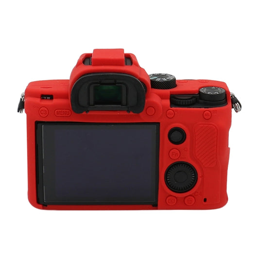 For Sony A7 III / ILCE-7M3 / A7R III Soft Silicone Protective Case(Red) by bashfashion