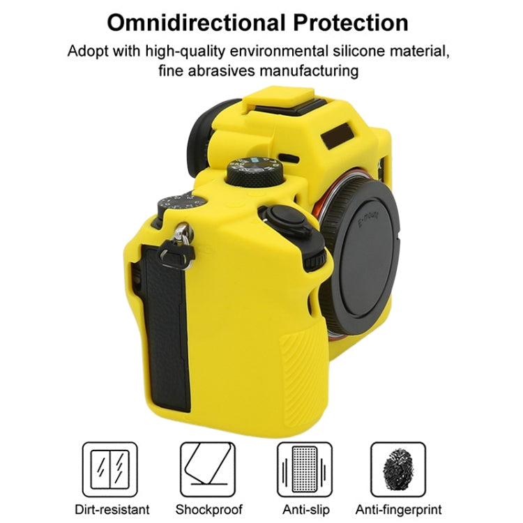For Sony A7 III / ILCE-7M3 / A7R III Soft Silicone Protective Case(Yellow) by bashfashion