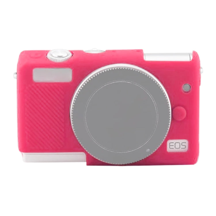 Soft Silicone Protective Case for Canon EOS M200 (Rose Red) by bashfashion
