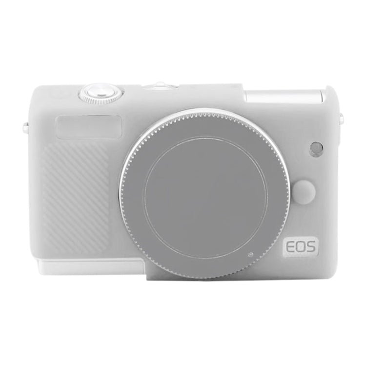 Soft Silicone Protective Case for Canon EOS M200 (White) by bashfashion