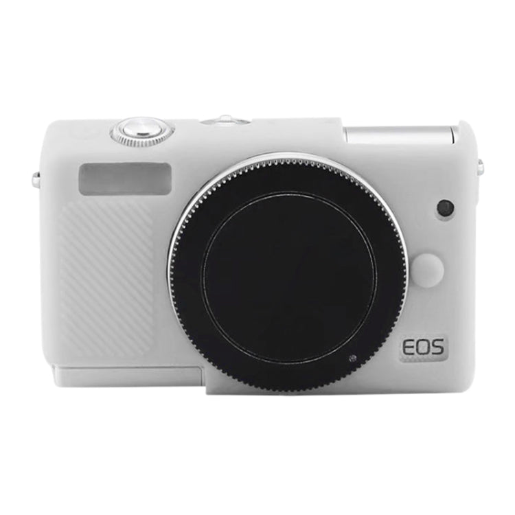 Soft Silicone Protective Case for Canon EOS M200 (White) by bashfashion