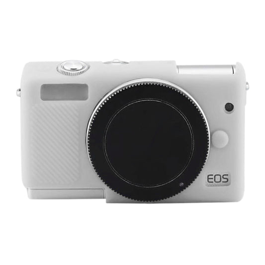 Soft Silicone Protective Case for Canon EOS M200 (White) by bashfashion