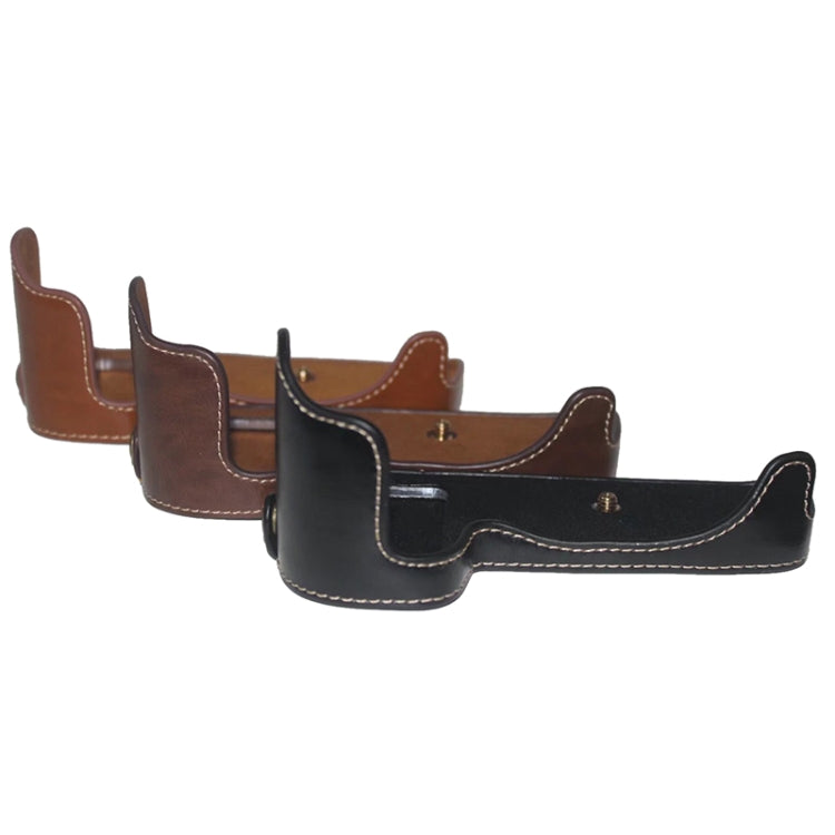 1/4 inch Thread PU Leather Camera Half Case Base for Canon EOS 80D / 70D(Black) by bashfashion