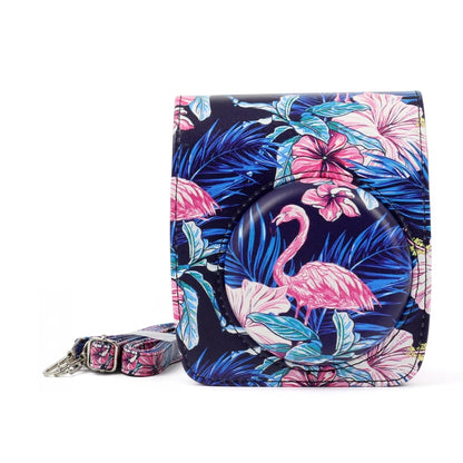 Flamingo Pattern PU Leather Protective Camera Case Bag For FUJIFILM Instax Mini90 Camera by bashfashion