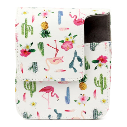 Flamingo Cactus Pattern PU Leather Protective Camera Case Bag For FUJIFILM Instax Mini90 Camera by bashfashion