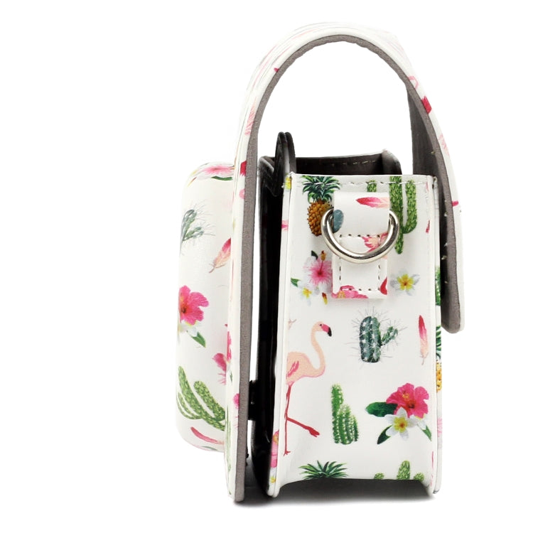 Flamingo Cactus Pattern PU Leather Protective Camera Case Bag For FUJIFILM Instax Mini90 Camera by bashfashion