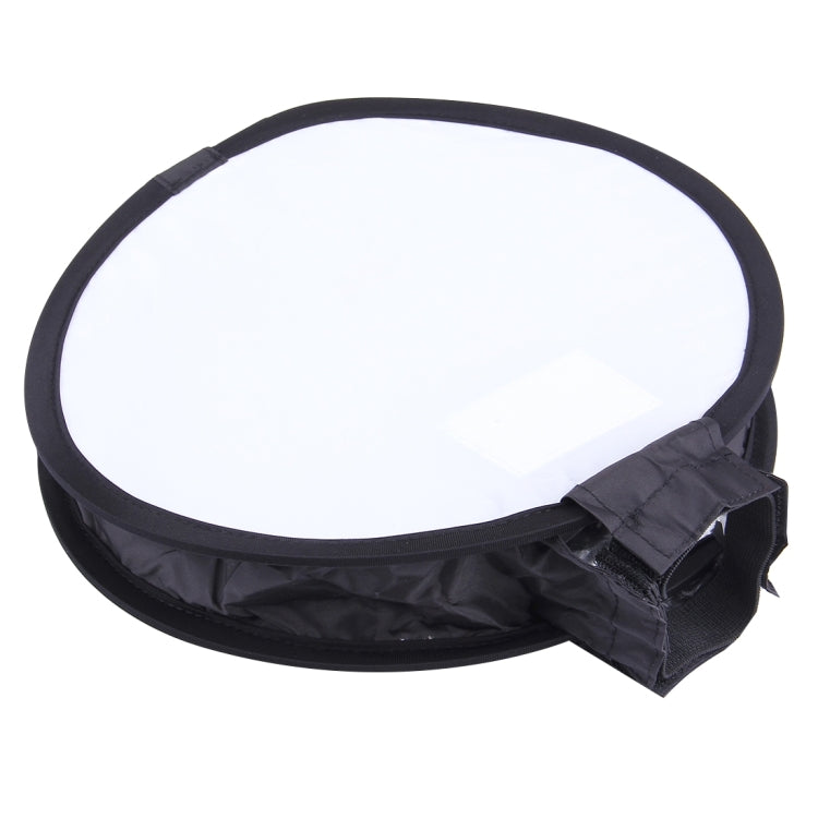 30cm Universal Round Style Flash Folding Soft Box, Without Flash Light Holder(Black + White) by bashfashion