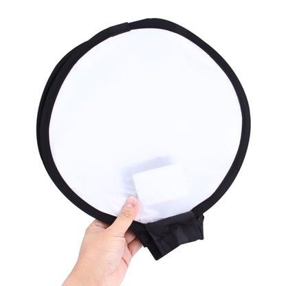 30cm Universal Round Style Flash Folding Soft Box, Without Flash Light Holder(Black + White) by bashfashion