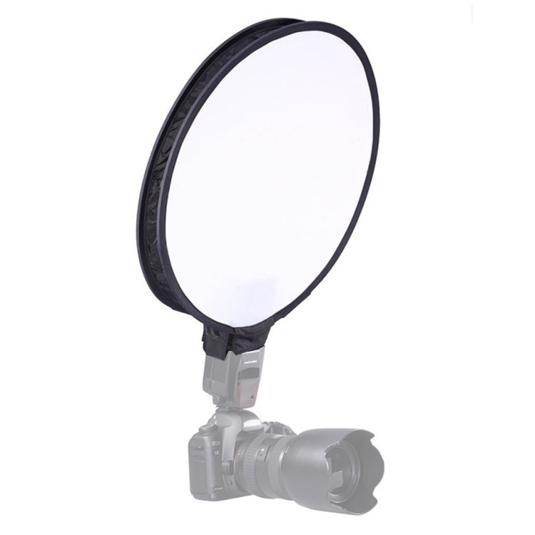 30cm Universal Round Style Flash Folding Soft Box, Without Flash Light Holder(Black + White) by bashfashion