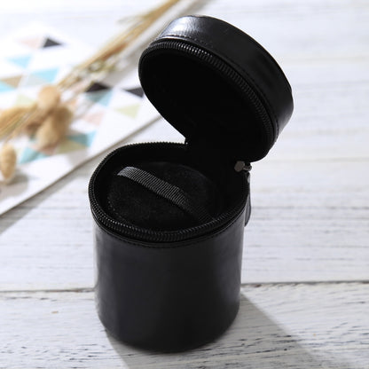 Small Lens Case Zippered PU Leather Pouch Box for DSLR Camera Lens, Size: 11x8x8cm(Black) by bashfashion